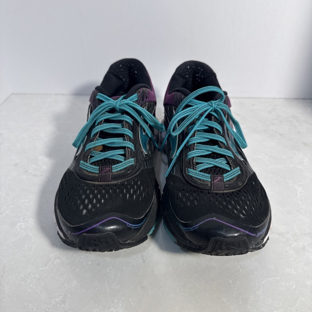 Brooks Womens Ghost 9 1202251B092 Black Purple Running Shoes Sneakers Size 8.5